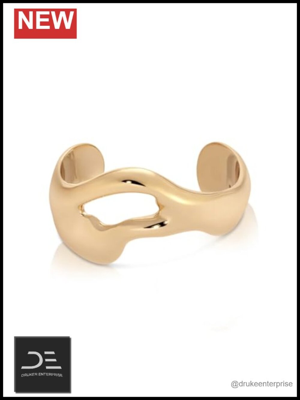 18k Gold Plated Cuff Bracelet for Women - Ettika Wrap Band, Adjustable Jewelry